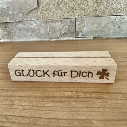 Kartenhalter "Glück für Dich"