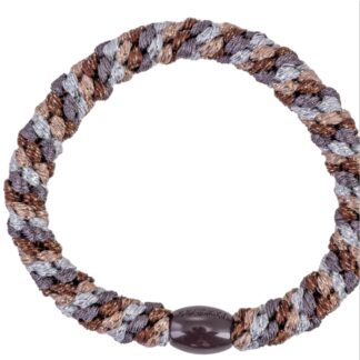 Haargummi Kknekki Mix Brown Silver Glitter