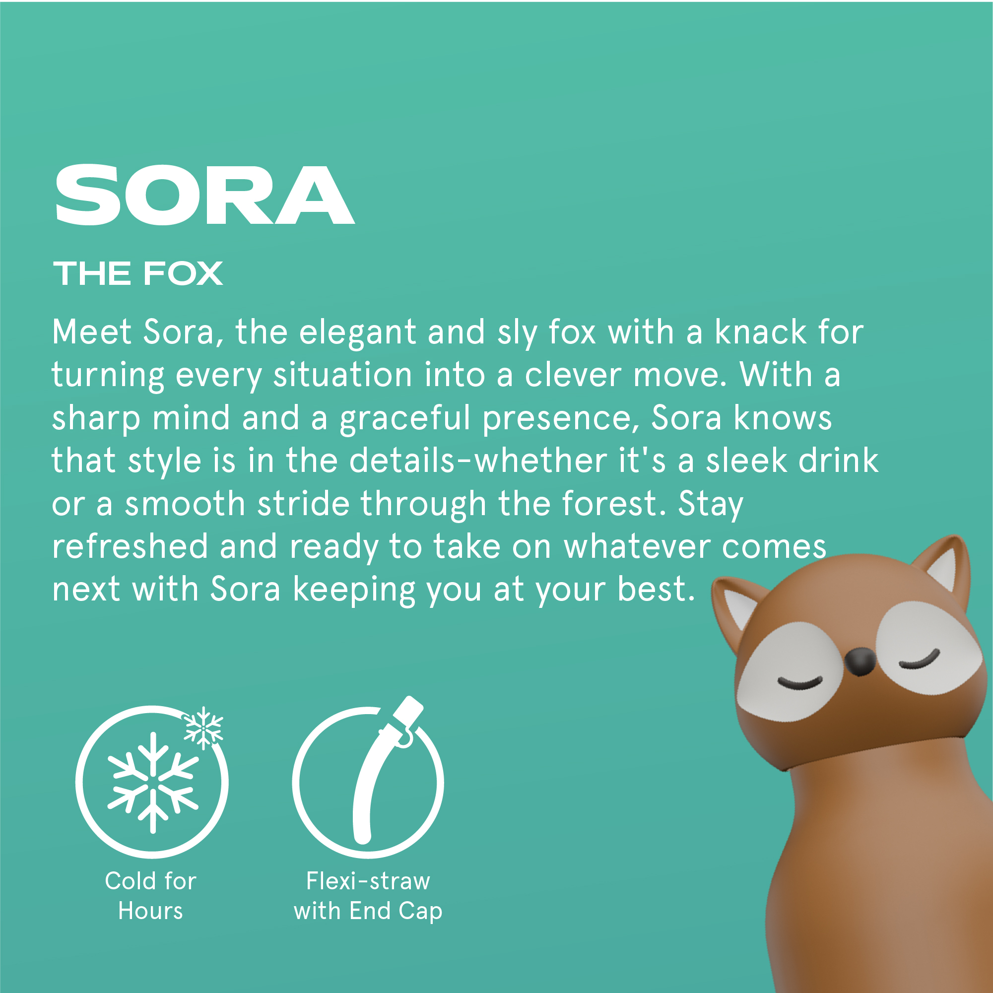 Thermosflasche Fuchs Sora, 460ml - Image 3