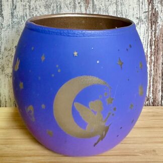 Windlicht mit Elfen und Sternen, H7cm, D6cm